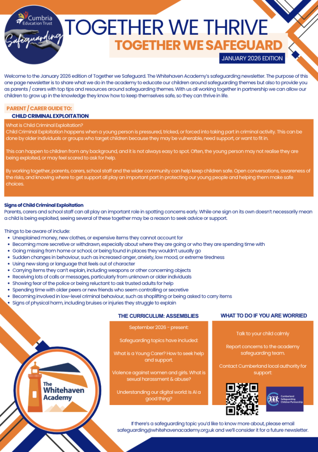 Jan 2026 Safeguarding newsletter