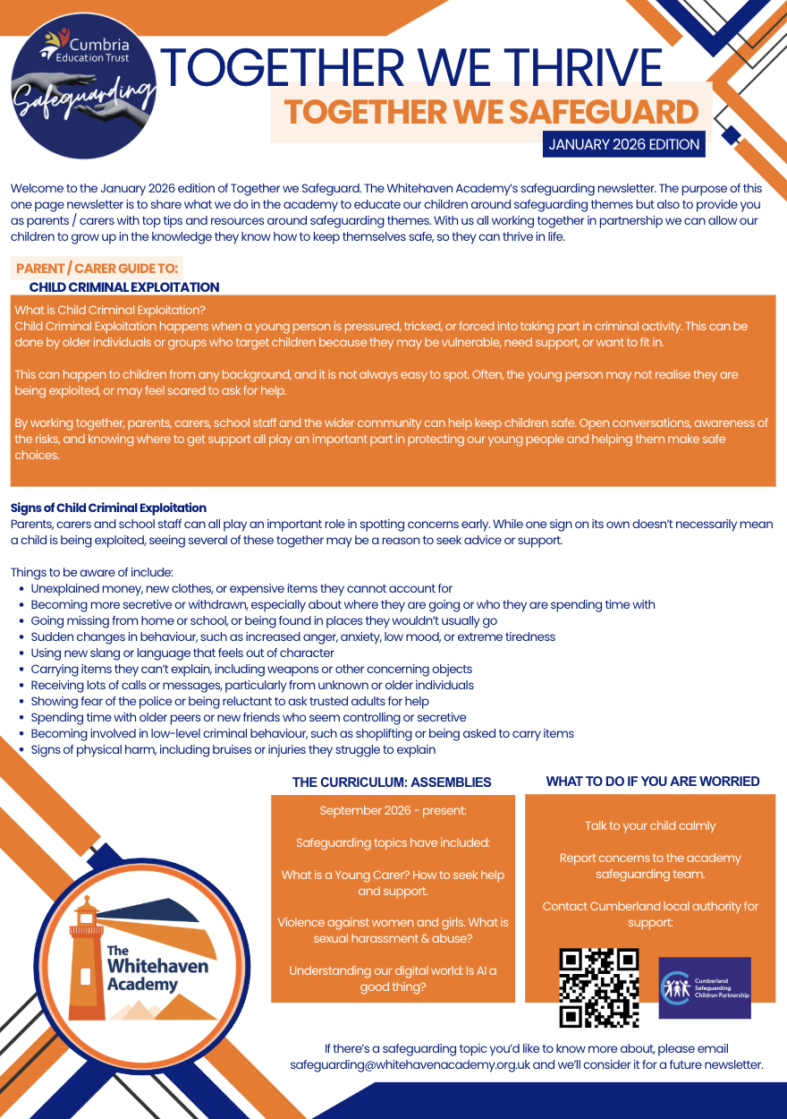 Jan 2026 Safeguarding newsletter
